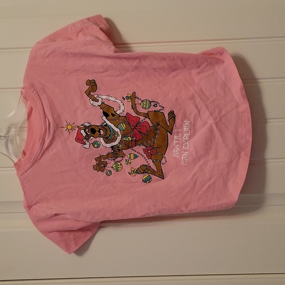 Pink Scooby-Doo Christmas Dog T-Shirt - Picture 2 of 4
